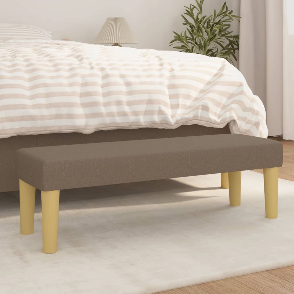 Bankje 100x30x30 cm stof taupe is nu te koop bij PeponiXL, paradijselijk wonen!