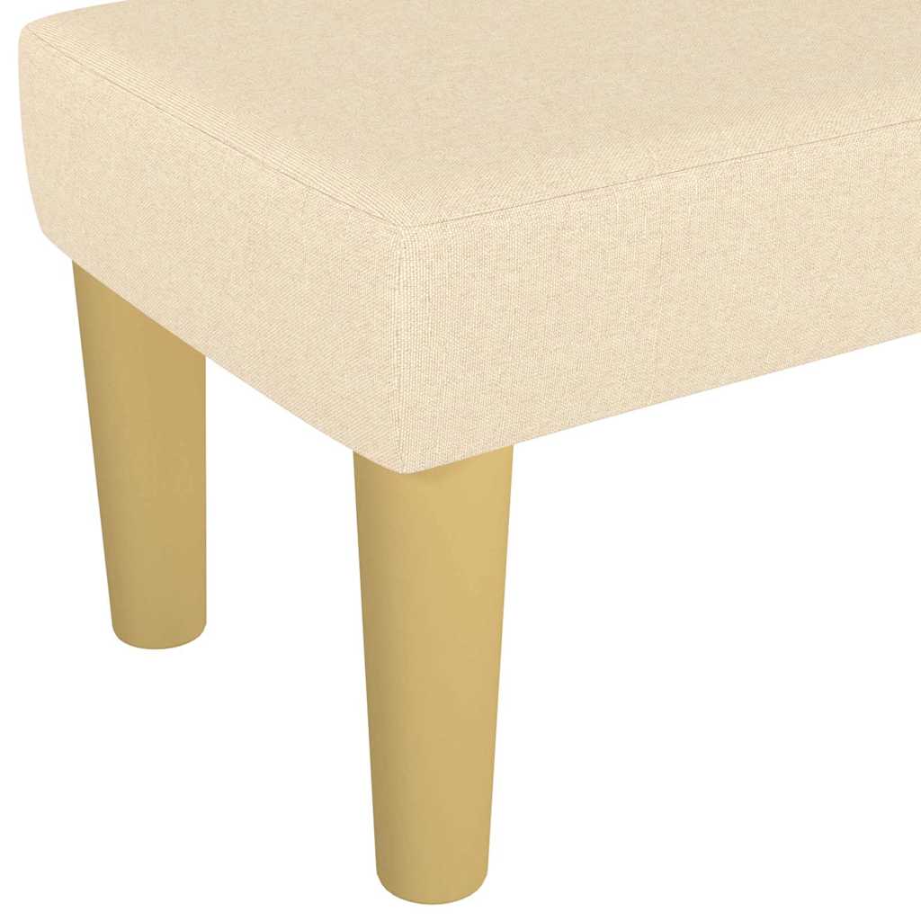 Bankje 100x30x30 cm stof crèmekleurig is nu te koop bij PeponiXL, paradijselijk wonen!