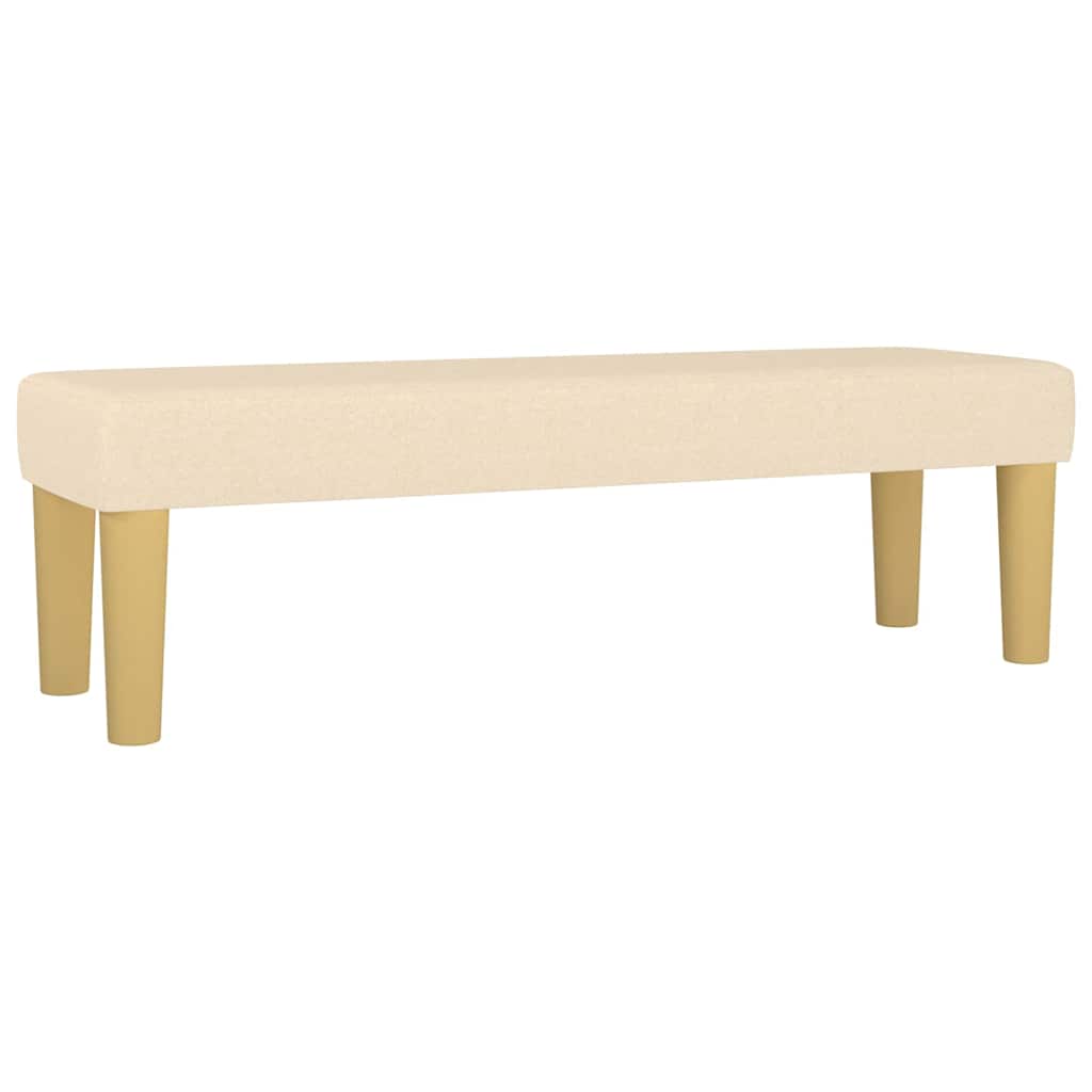 Bankje 100x30x30 cm stof crèmekleurig is nu te koop bij PeponiXL, paradijselijk wonen!