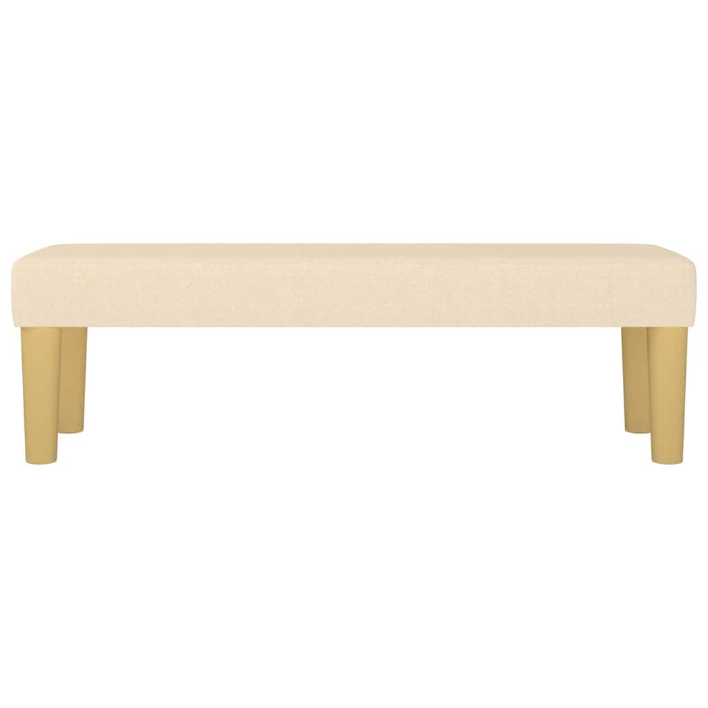 Bankje 100x30x30 cm stof crèmekleurig is nu te koop bij PeponiXL, paradijselijk wonen!
