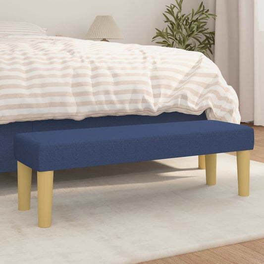 Bankje 100x30x30 cm stof blauw is nu te koop bij PeponiXL, paradijselijk wonen!