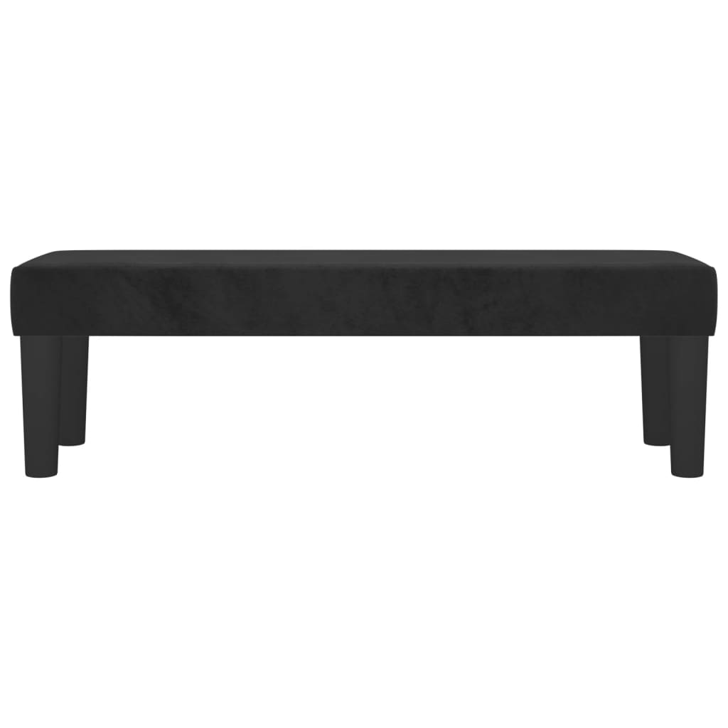 Bankje 100x30x30 cm fluweel zwart is nu te koop bij PeponiXL, paradijselijk wonen!