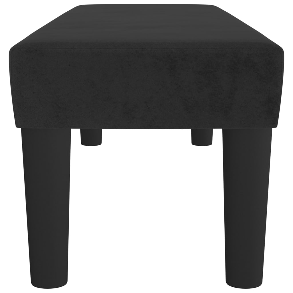 Bankje 100x30x30 cm fluweel zwart is nu te koop bij PeponiXL, paradijselijk wonen!