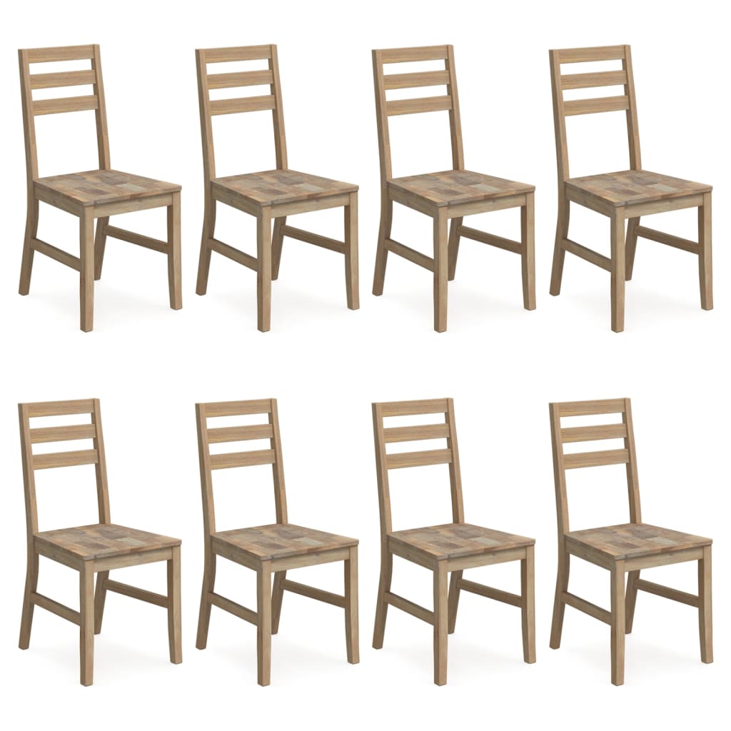 Eetkamerstoelen 8 st massief acaciahout is nu te koop bij PeponiXL, paradijselijk wonen!