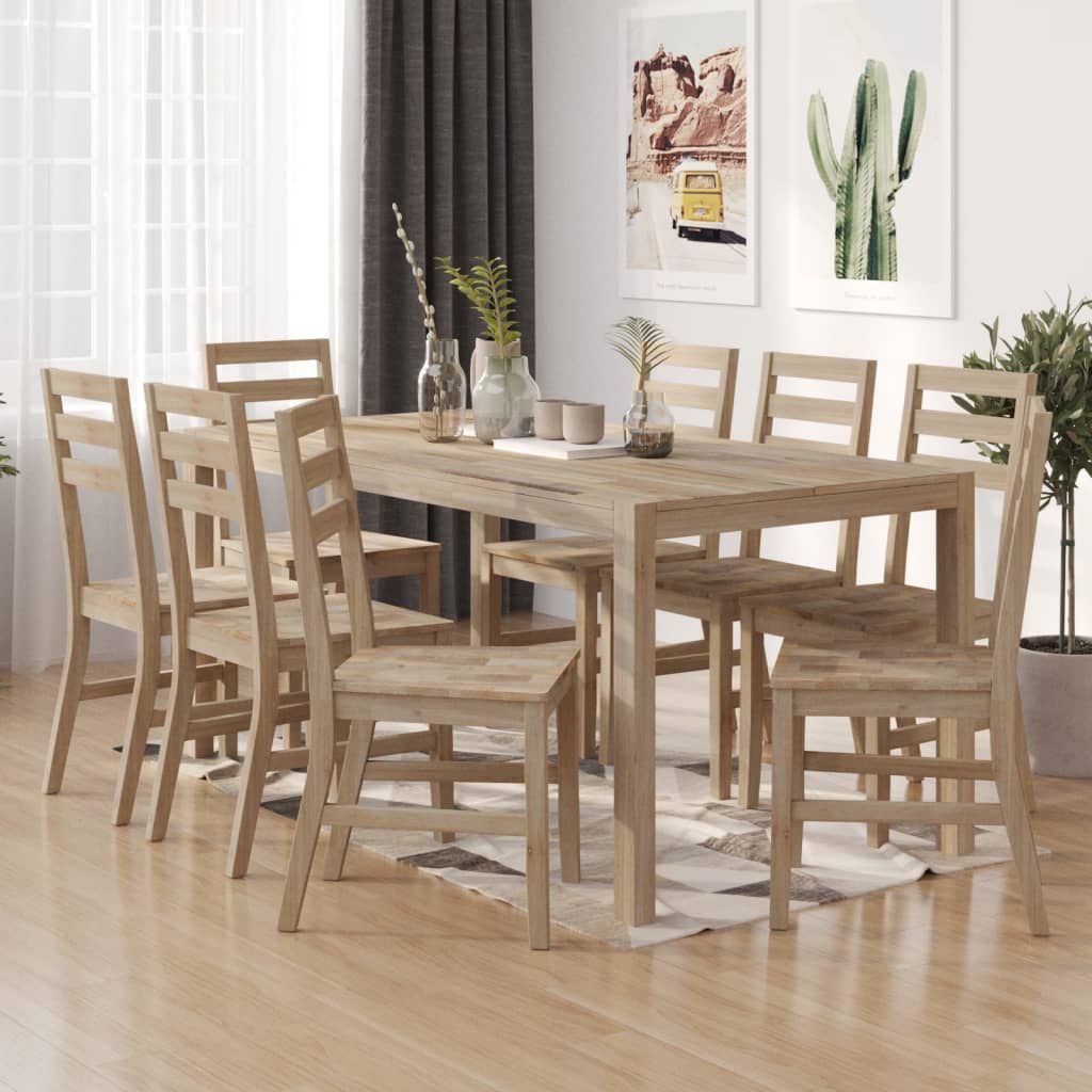 Eetkamerstoelen 8 st massief acaciahout is nu te koop bij PeponiXL, paradijselijk wonen!