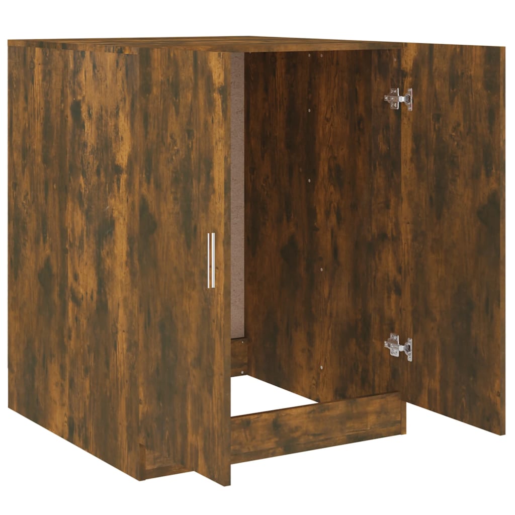 Wasmachinekast bewerkt hout gerookt eikenkleurig is nu te koop bij PeponiXL, paradijselijk wonen!