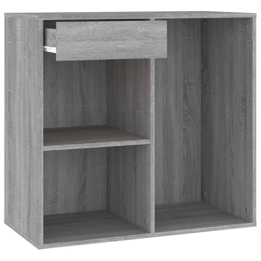 Kaptafel met kastjes LED bewerkt hout grijs sonoma eiken is nu te koop bij PeponiXL, paradijselijk wonen!