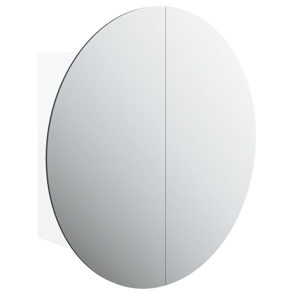 Badkamerkast met ronde spiegel en LED 47x47x17,5 cm wit is nu te koop bij PeponiXL, paradijselijk wonen!