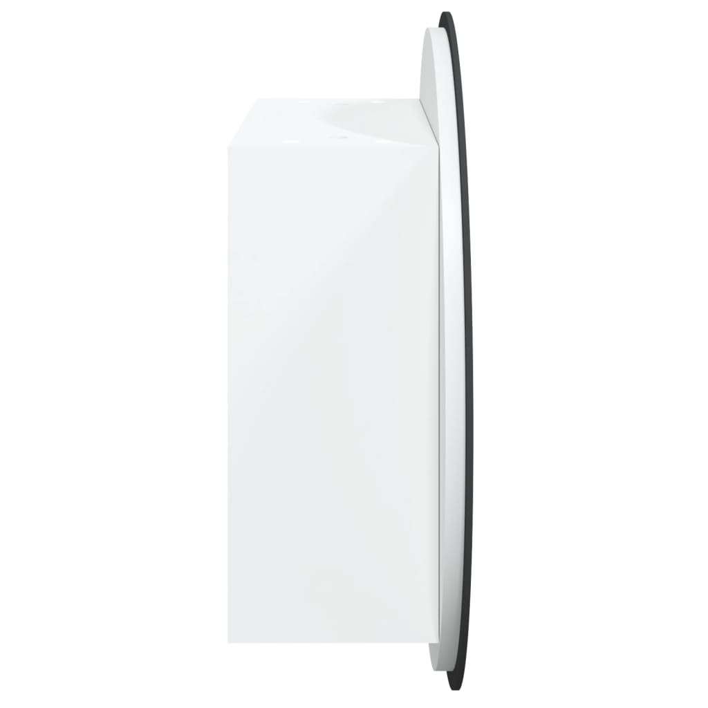 Badkamerkast met ronde spiegel en LED 47x47x17,5 cm wit is nu te koop bij PeponiXL, paradijselijk wonen!