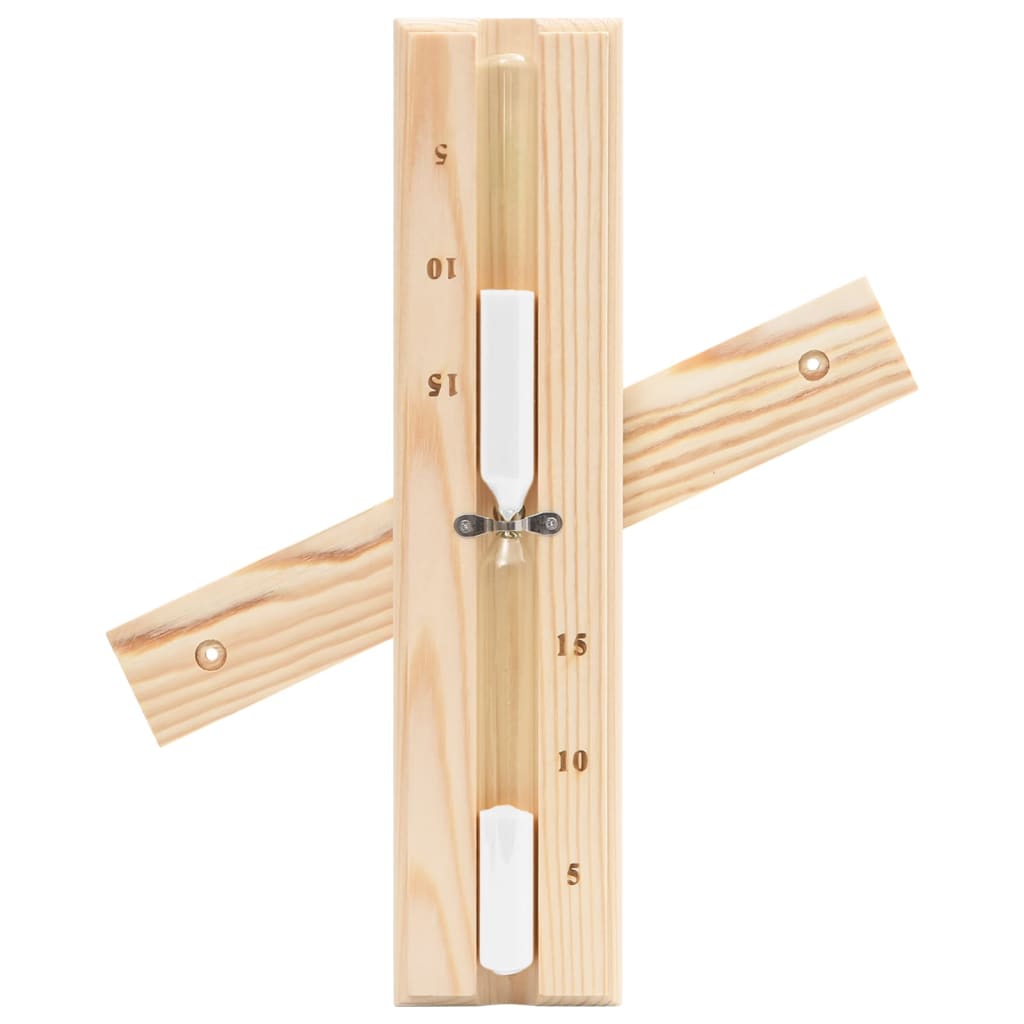 Saunaset 2-in1 hygrothermograaf en zandloper massief grenenhout is nu te koop bij PeponiXL, paradijselijk wonen!