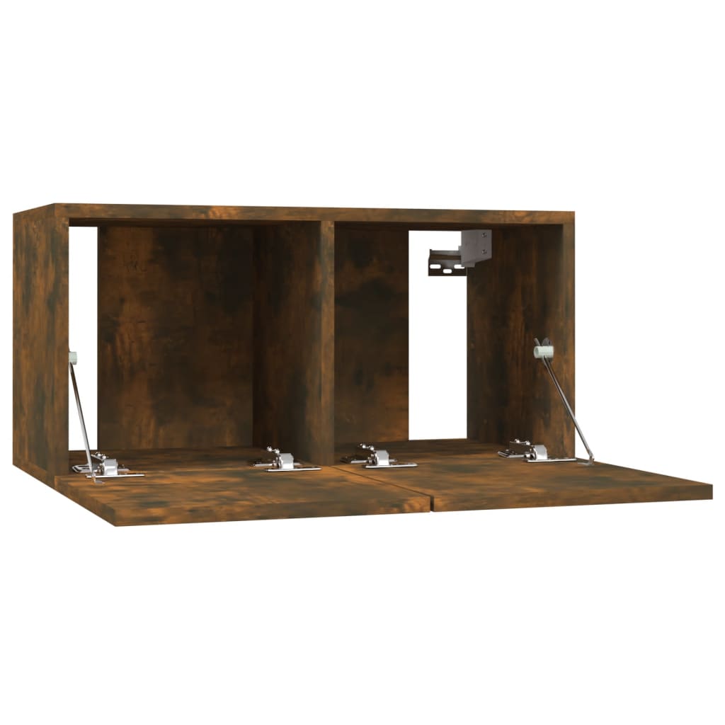 Tv-meubelen 4 st 60x30x30 cm bewerkt hout gerookt eikenkleurig is nu te koop bij PeponiXL, paradijselijk wonen!