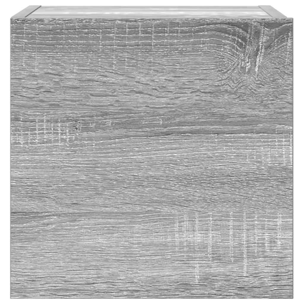 3-delige Tv-meubelset bewerkt hout grijs sonoma eikenkleurig is nu te koop bij PeponiXL, paradijselijk wonen!