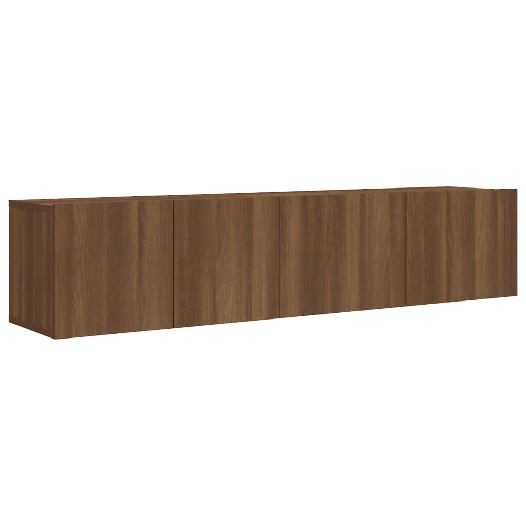 2-delige Tv-meubelset bewerkt hout bruin eikenkleur is nu te koop bij PeponiXL, paradijselijk wonen!