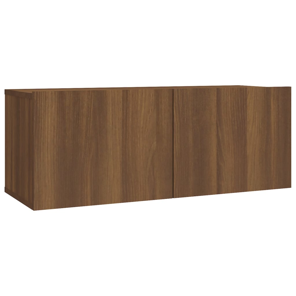 2-delige Tv-meubelset bewerkt hout bruin eikenkleur is nu te koop bij PeponiXL, paradijselijk wonen!