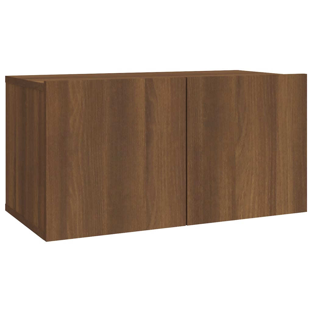 2-delige Tv-meubelset bewerkt hout bruin eikenkleur is nu te koop bij PeponiXL, paradijselijk wonen!