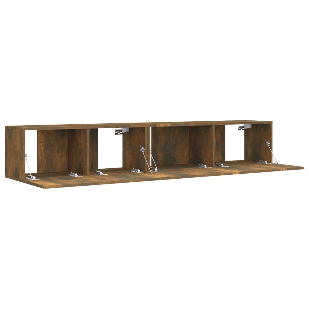 2-delige Tv-meubelset bewerkt hout gerookt eikenkleurig is nu te koop bij PeponiXL, paradijselijk wonen!