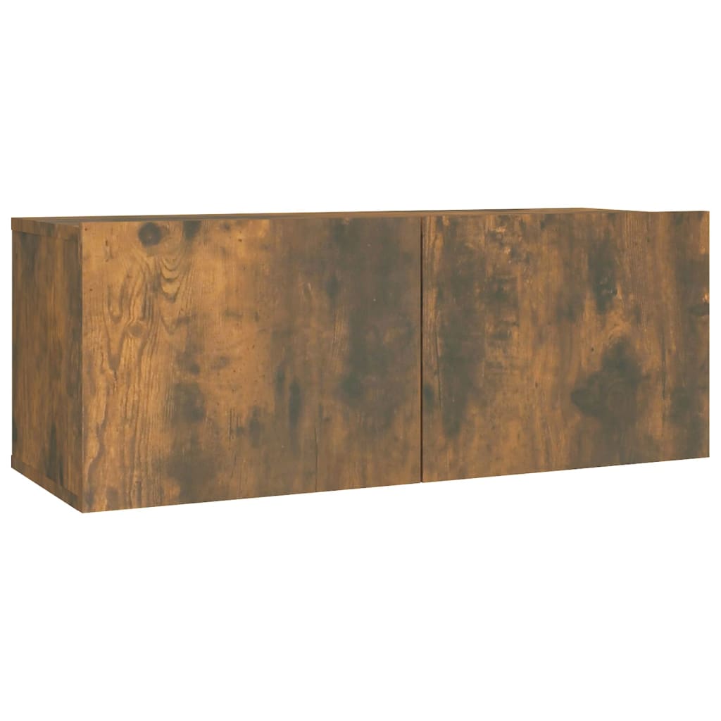2-delige Tv-meubelset bewerkt hout gerookt eikenkleurig is nu te koop bij PeponiXL, paradijselijk wonen!