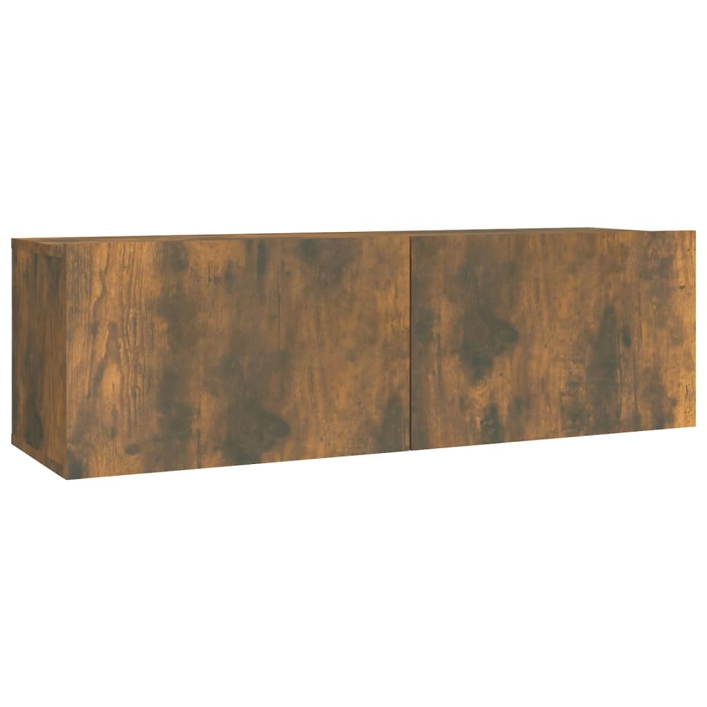 2-delige Tv-meubelset bewerkt hout gerookt eikenkleurig is nu te koop bij PeponiXL, paradijselijk wonen!
