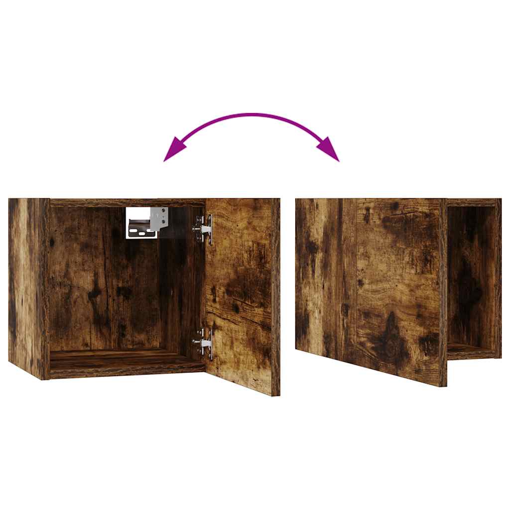 10-delige Tv-meubelset bewerkt hout gerookt eikenkleurig is nu te koop bij PeponiXL, paradijselijk wonen!