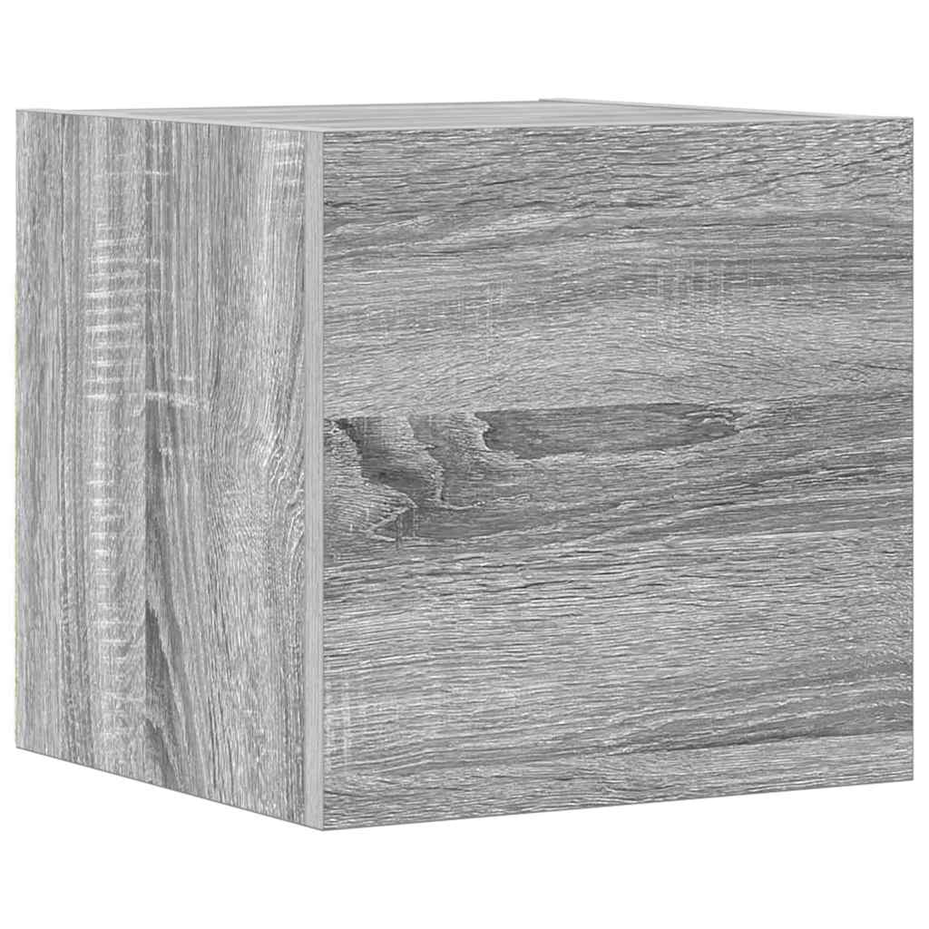 4-delige Tv-meubelset bewerkt hout grijs sonoma eikenkleurig is nu te koop bij PeponiXL, paradijselijk wonen!
