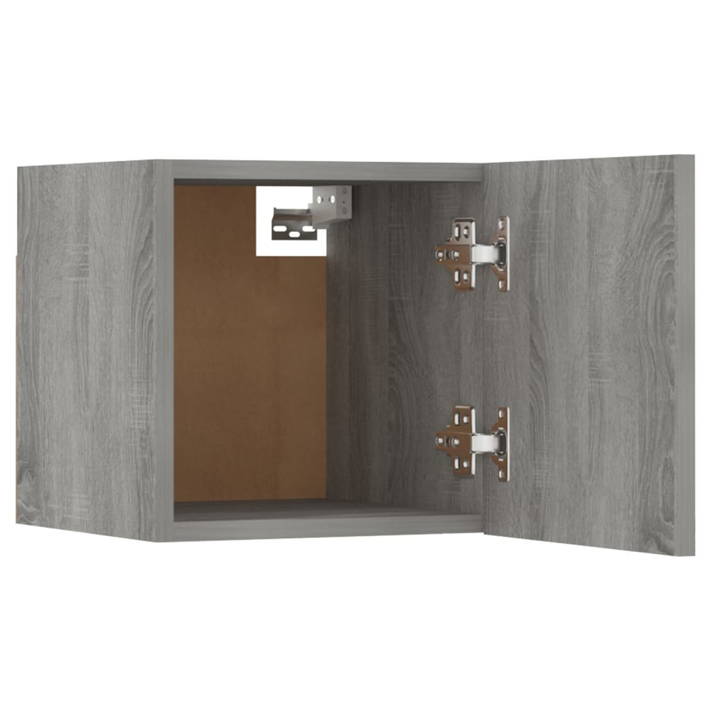 Tv-wandmeubelen 8 st 30,5x30x30 cm grijs sonoma eikenkleurig is nu te koop bij PeponiXL, paradijselijk wonen!