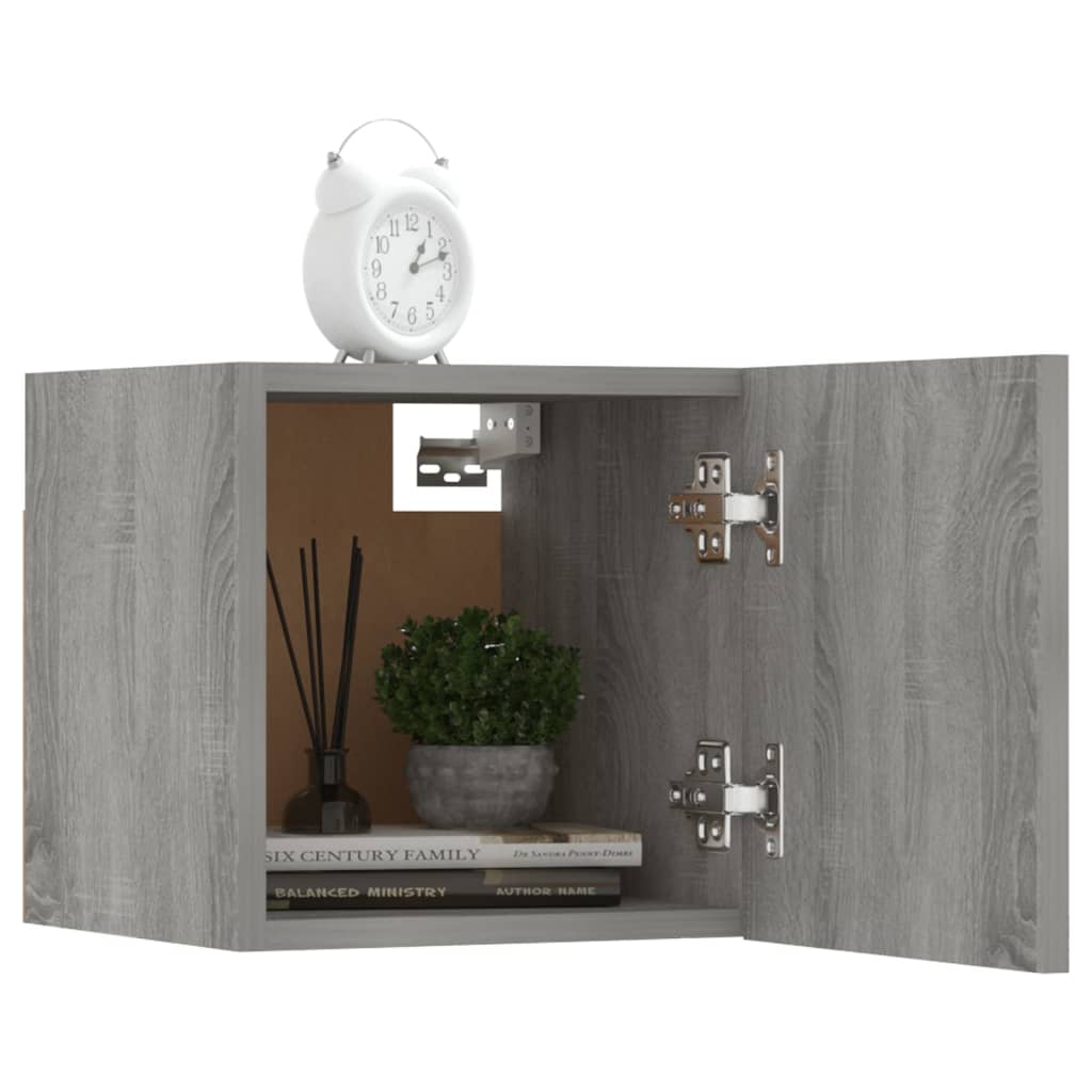 Tv-wandmeubelen 8 st 30,5x30x30 cm grijs sonoma eikenkleurig is nu te koop bij PeponiXL, paradijselijk wonen!