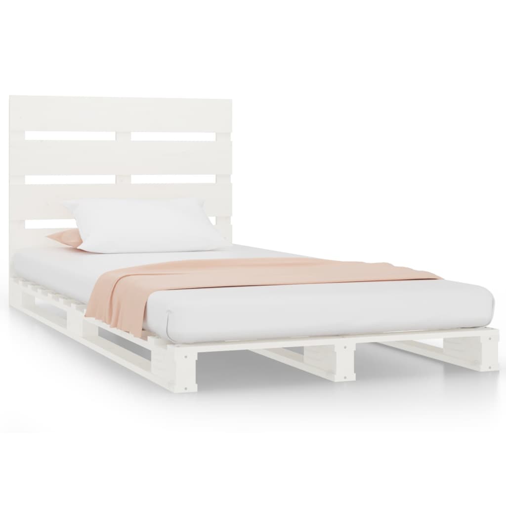 Bedframe zonder matras massief grenenhout wit 90x200 cm is nu te koop bij PeponiXL, paradijselijk wonen!