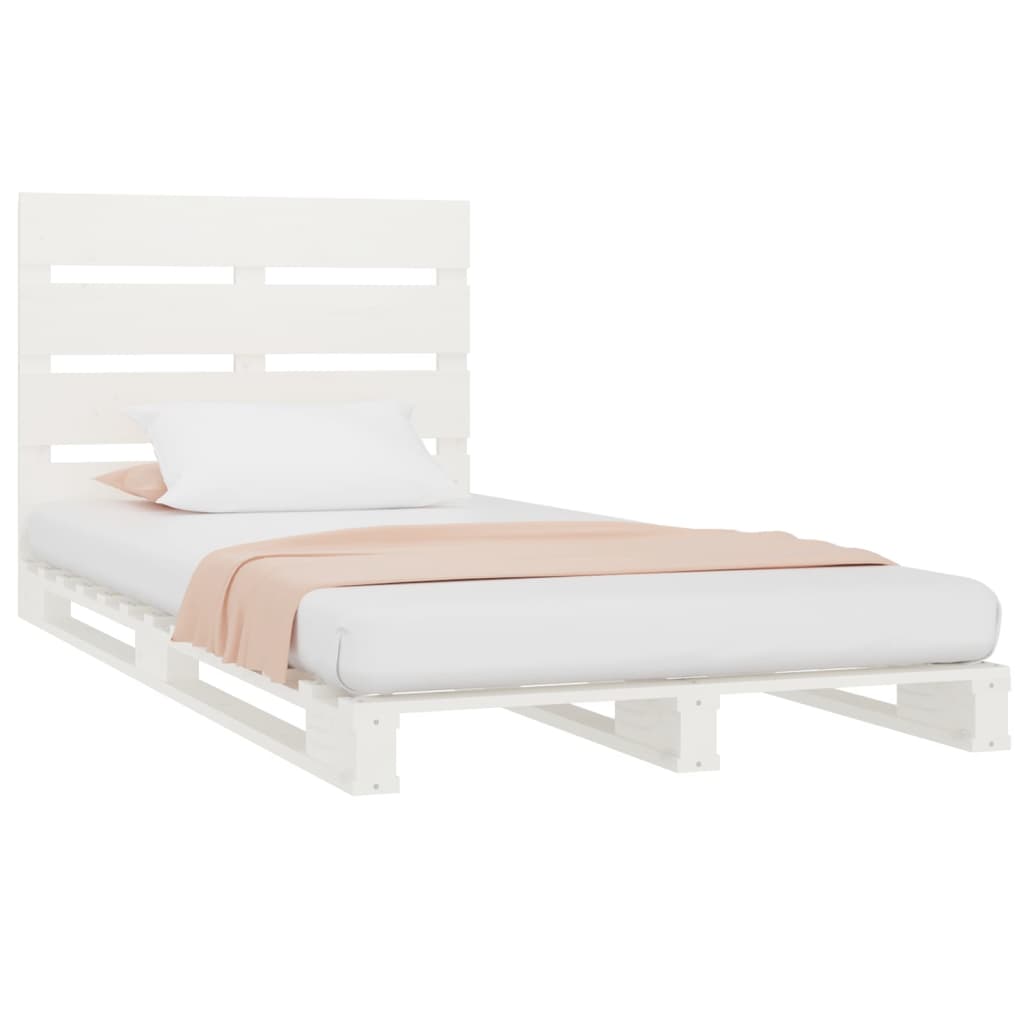 Bedframe zonder matras massief grenenhout wit 90x200 cm is nu te koop bij PeponiXL, paradijselijk wonen!