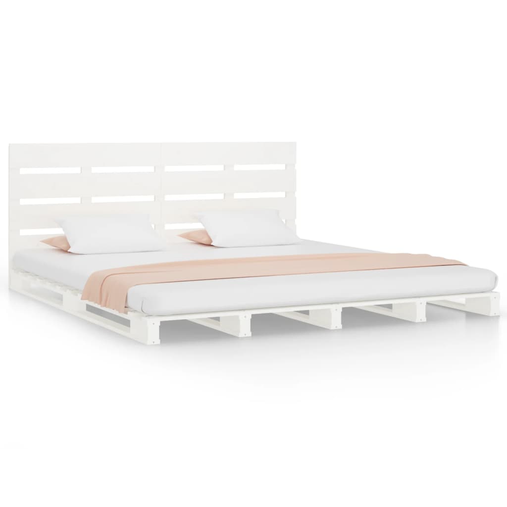 Bedframe zonder matras massief grenenhout wit 160x200 cm is nu te koop bij PeponiXL, paradijselijk wonen!