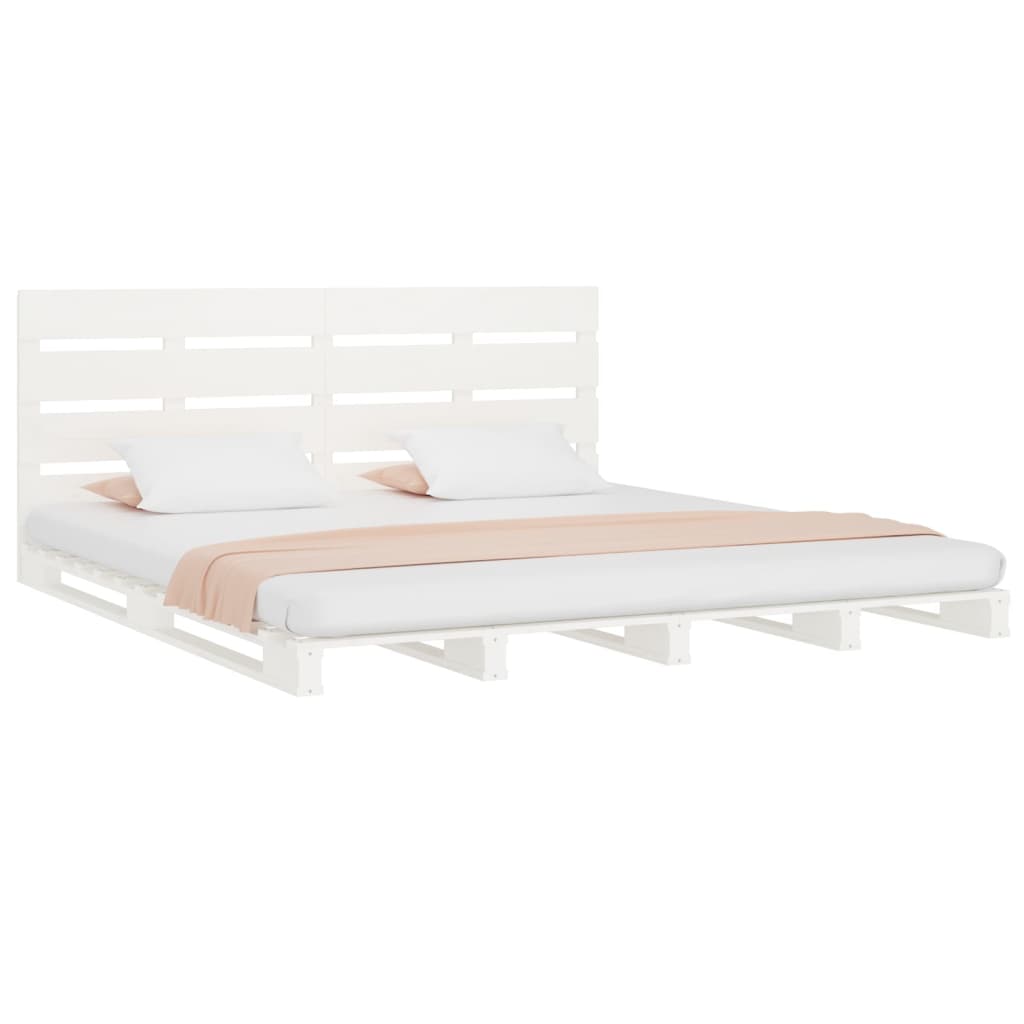 Bedframe zonder matras massief grenenhout wit 180x200 cm is nu te koop bij PeponiXL, paradijselijk wonen!