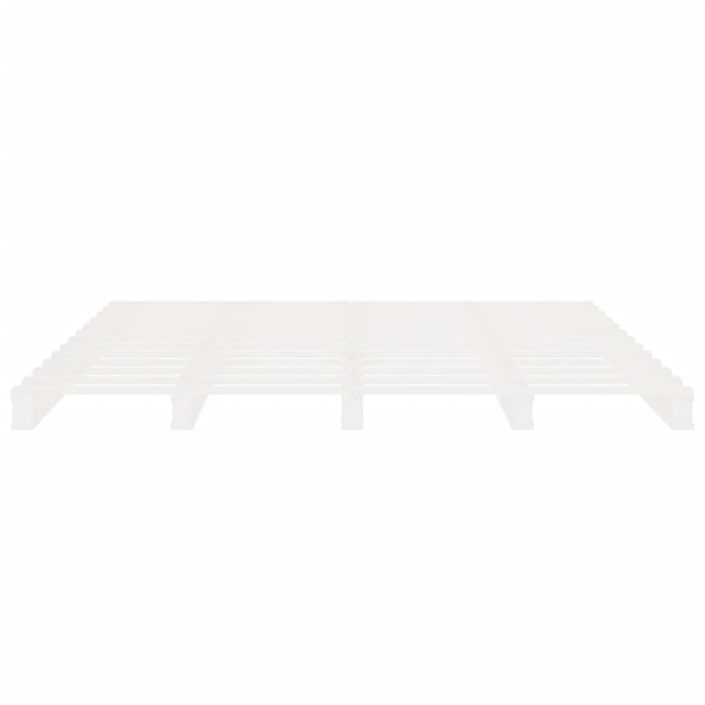 Bedframe zonder matras massief grenenhout wit 200x200 cm is nu te koop bij PeponiXL, paradijselijk wonen!