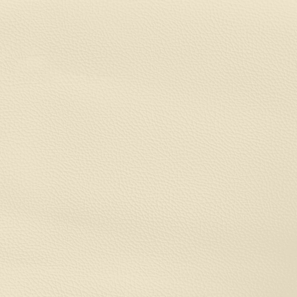 Pocketveringmatras medium 120x200x20 cm kunstleer crèmekleurig