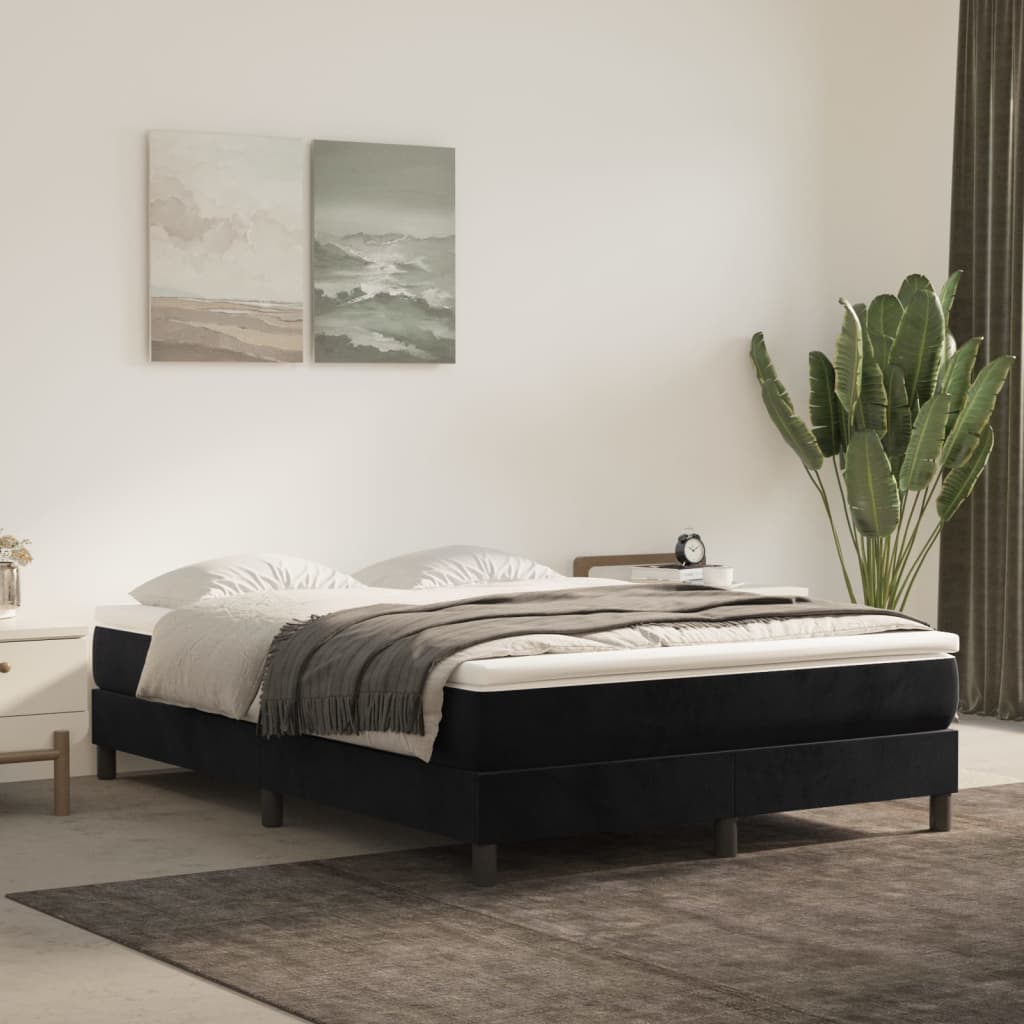 Pocketveringmatras medium 140x190x20 cm fluweel zwart is nu te koop bij PeponiXL, paradijselijk wonen!