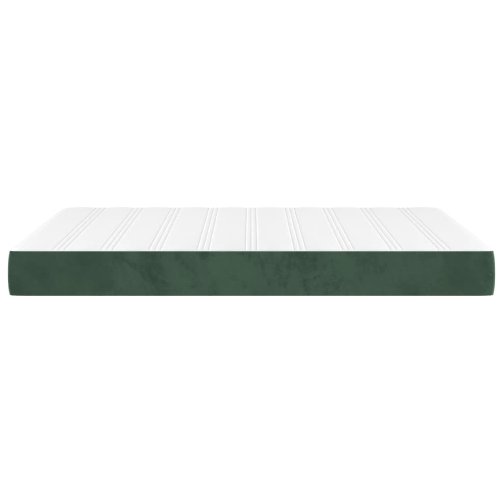 Pocketveringmatras medium 140x190x20 cm fluweel donkergroen is nu te koop bij PeponiXL, paradijselijk wonen!