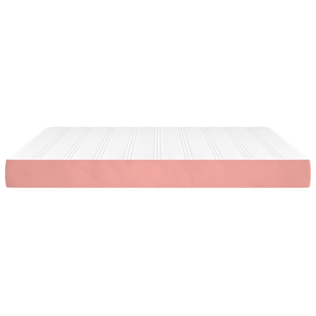 Pocketveringmatras medium 180x200x20 cm fluweel roze is nu te koop bij PeponiXL, paradijselijk wonen!