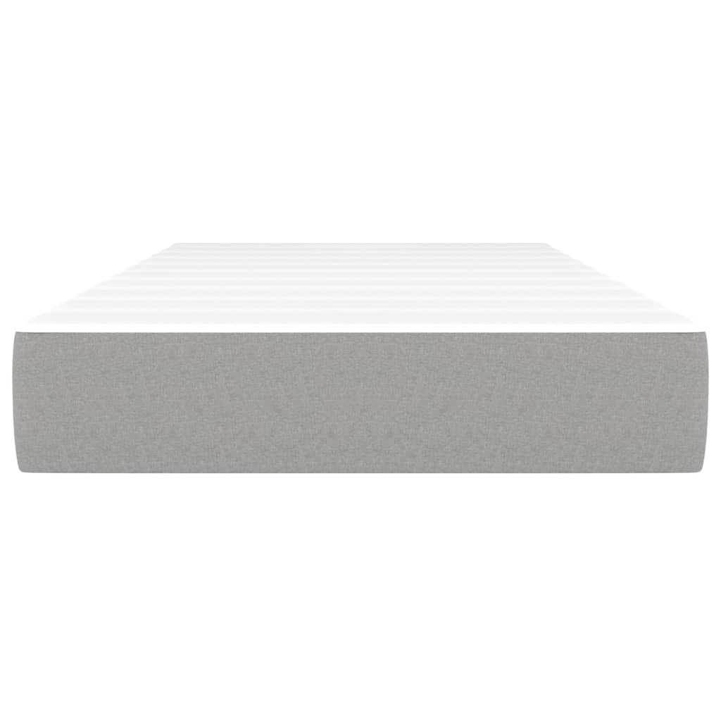 Pocketveringmatras medium twin XL 100x203x20 cm stof lichtgrijs is nu te koop bij PeponiXL, paradijselijk wonen!