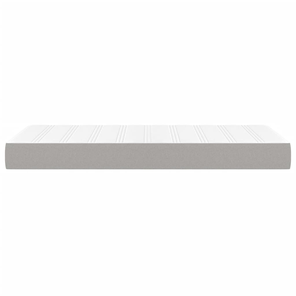 Pocketveringmatras medium twin XL 100x203x20 cm stof lichtgrijs is nu te koop bij PeponiXL, paradijselijk wonen!
