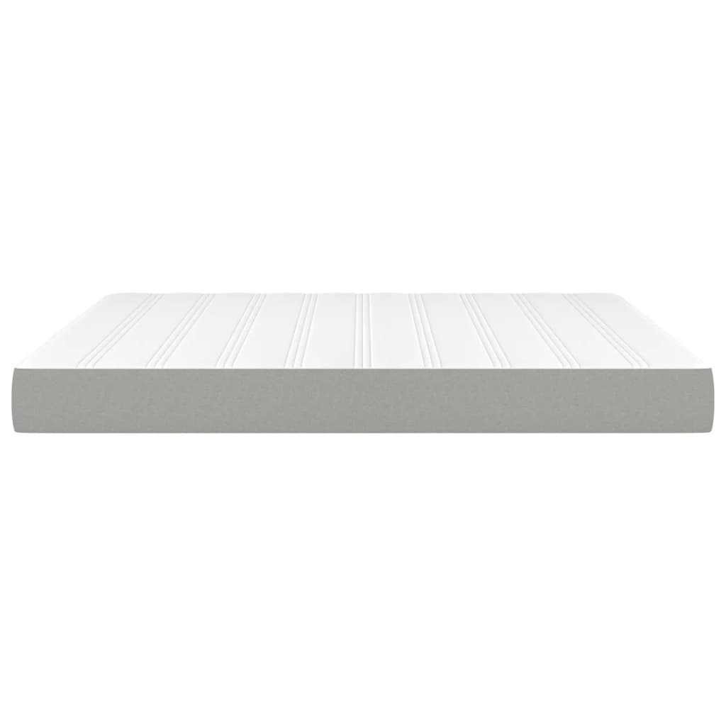 Pocketveermatras medium king 193x203x20 cm stof lichtgrijs is nu te koop bij PeponiXL, paradijselijk wonen!