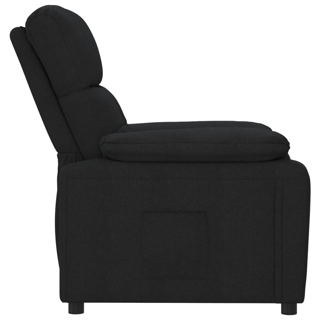 Fauteuil verstelbaar stof zwart is nu te koop bij PeponiXL, paradijselijk wonen!