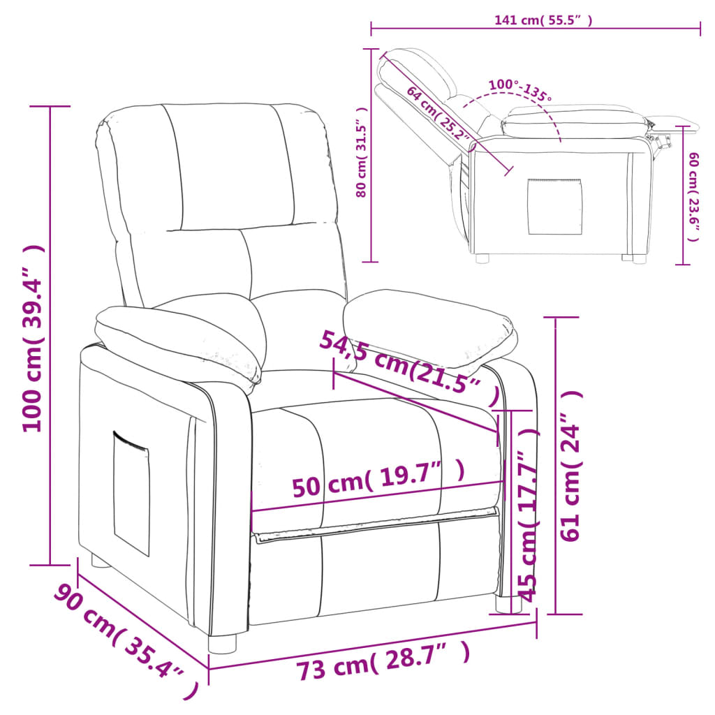 Fauteuil verstelbaar stof bruin is nu te koop bij PeponiXL, paradijselijk wonen!