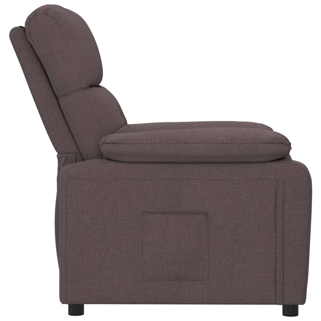 Fauteuil verstelbaar stof donkerbruin is nu te koop bij PeponiXL, paradijselijk wonen!