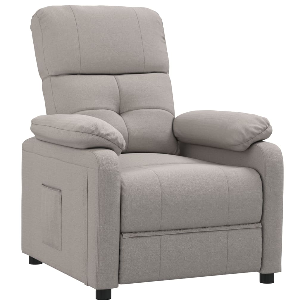 Fauteuil verstelbaar stof taupe is nu te koop bij PeponiXL, paradijselijk wonen!