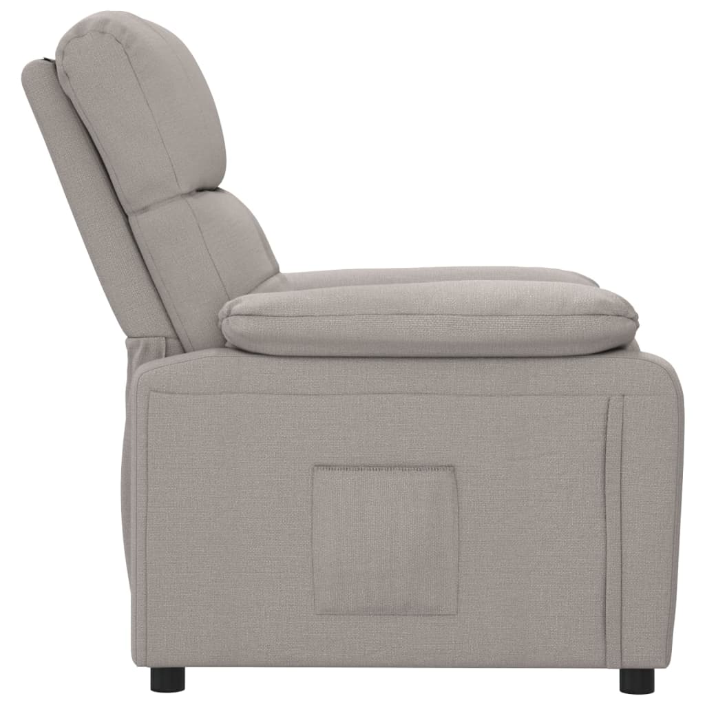 Fauteuil verstelbaar stof taupe is nu te koop bij PeponiXL, paradijselijk wonen!