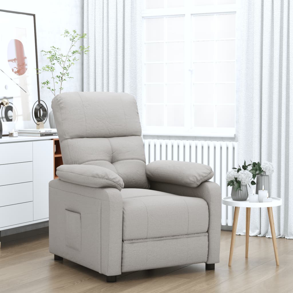 Fauteuil verstelbaar stof taupe is nu te koop bij PeponiXL, paradijselijk wonen!