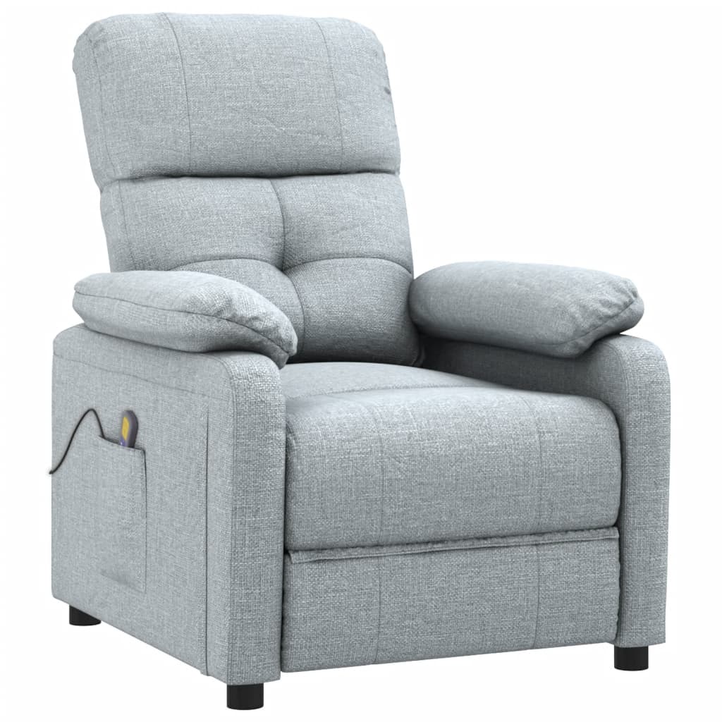 Massagestoel stof lichtgrijs is nu te koop bij PeponiXL, paradijselijk wonen!