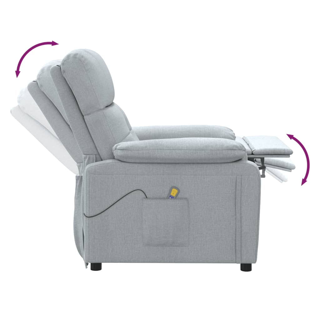 Massagestoel stof lichtgrijs is nu te koop bij PeponiXL, paradijselijk wonen!