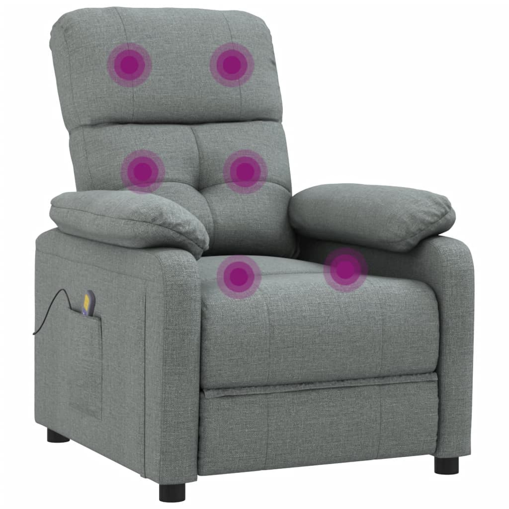 Massagestoel stof donkergrijs is nu te koop bij PeponiXL, paradijselijk wonen!