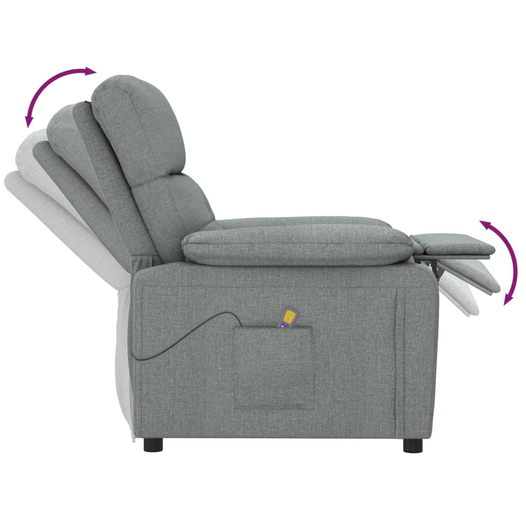 Massagestoel stof donkergrijs is nu te koop bij PeponiXL, paradijselijk wonen!