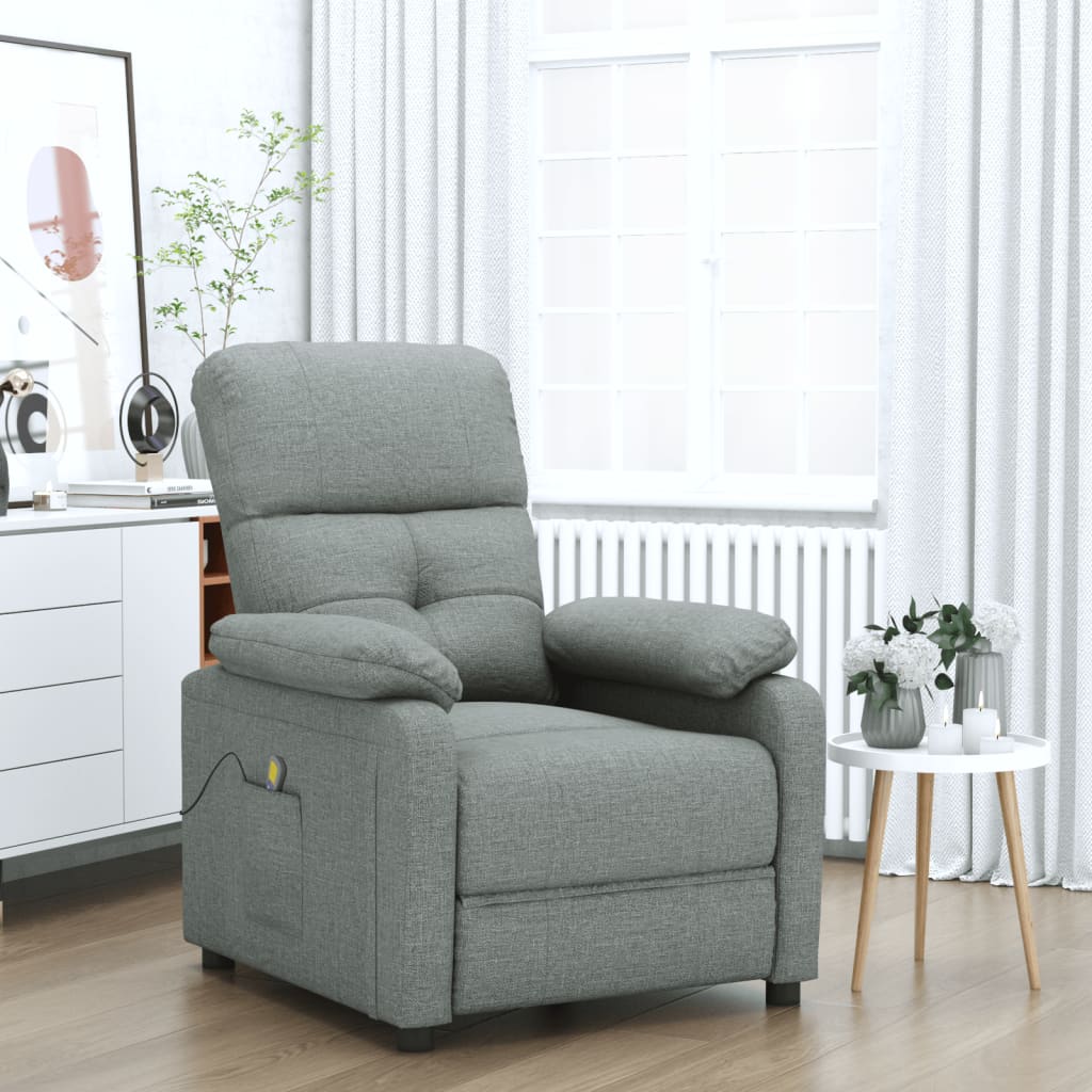 Massagestoel stof donkergrijs is nu te koop bij PeponiXL, paradijselijk wonen!