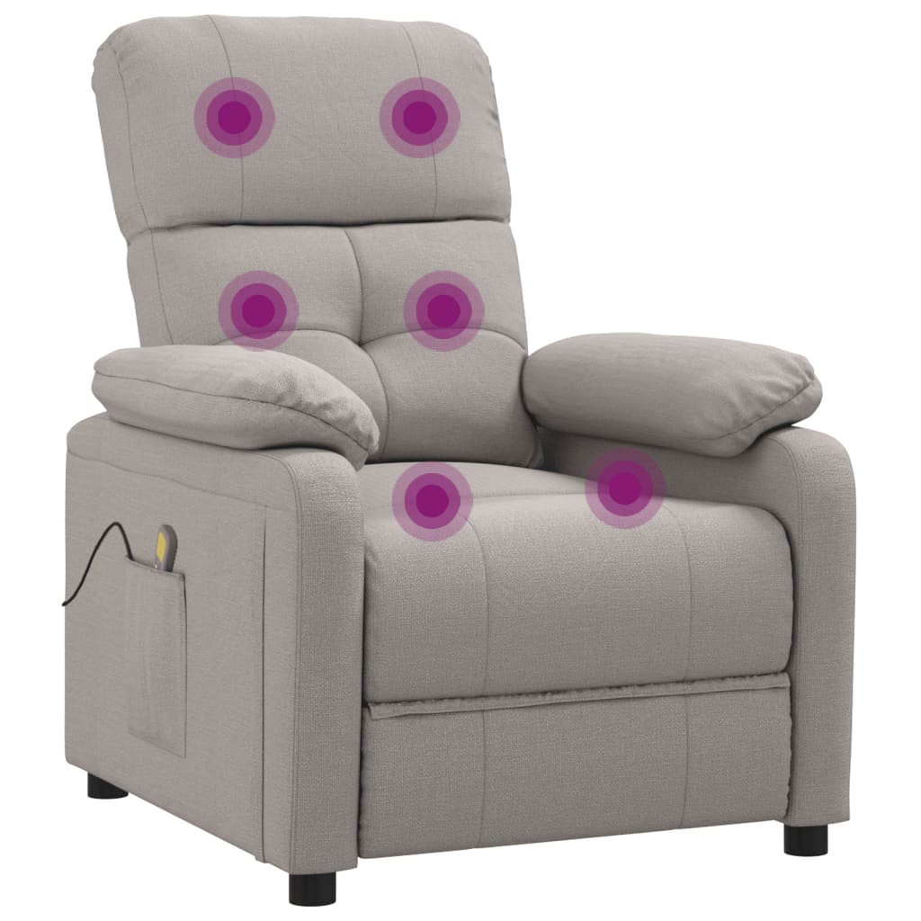 Massagestoel stof taupe is nu te koop bij PeponiXL, paradijselijk wonen!